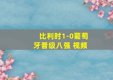 比利时1-0葡萄牙晋级八强 视频